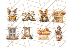 Cottagecore Halloween Clipart Cozy PNG, Autumn Fall Png Product Image 8