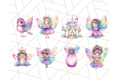 Pastel Fairy Clip Art PNG With Glitter, Rainbow Fairy Png Product Image 8