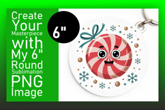 Elegant Keychain Round Design PNG , Cute Christmas Product Image 1