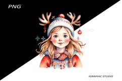 Winter Png, Christmas Girl Clipart, Folk Christmas Png Product Image 1