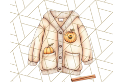 Pumpkin Spice Chibi Girls, Fall Accessories PNG, Cozy Autumn Product Image 4