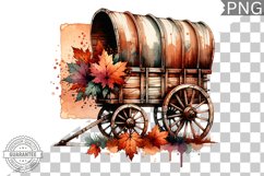 Fall Wagon Garden Sublimation - Fall Clipart PNG Design Product Image 1
