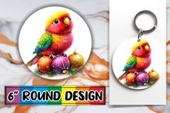 Elegant Keychain Circle PNG Artwork , Xmas Product Image 1