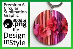 Fresh Floral Charm: Sublimation Keychain &amp; Car Coaster Product Image 1