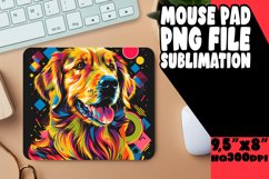 Fun Abstract Dog Pattern Mouse Pad PNG Product Image 1