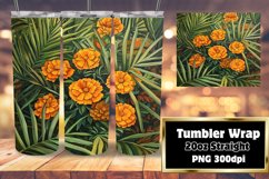 Oil Painted Flower Design for Tumbler Sublimation Product Image 1