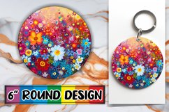 Colorful Blossom Circle Sublimation Collection Product Image 1