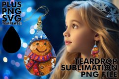 Elegant Teardrop Earrings Art Ideas, Gingerbread Man Product Image 1