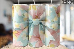 Spring Fling Bow Tumbler Wrap -High Quality 300 Dpi Product Image 1