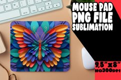 Vibrant Springtime Butterfly 3D Mouse Pad Product Image 1