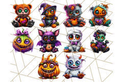 Spooky Cute Monster PNG Clipart, Adorable Halloween Monsters Product Image 8