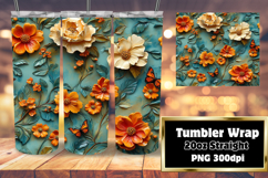 Exceptional 20oz Tumbler Design , 3D Flower Product Image 1