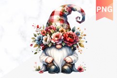 Floral Gnome Sublimation - Clipart PNG Bundle Product Image 2