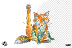 Chaotic Autumn Fox Clipart Product Image 1