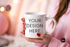 Valentine's Mug Mockup In Hands | Valentine's Day Mockup Product Image 1