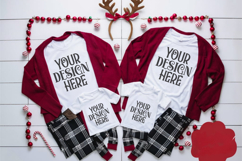 Christmas Family Matching Flat Lay T-Shirt Mockups Product Image 1