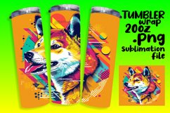 Fun Abstract Dog Pattern Tumbler Wrap 20oz Product Image 1