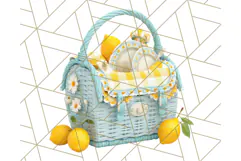 Sky Blue and Sunshine Yellow Summer Clipart PNG, Tropical Product Image 4