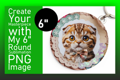 Dynamic Keychain Circle Design PNG , Holiday Pets Product Image 1