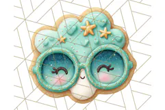 Summer Iced Cookie Clipart PNG, Cute Tropical Cookies Product Image 4