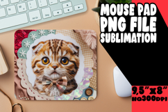 Whimsical Mouse Mat Sublimation, Holiday Pets Product Image 1