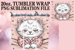 Cozy Nights 20oz tumbler wrap, Cat Valentin's Day Product Image 1