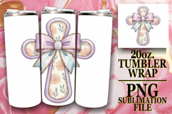 Inspiring sunsets 20oz tumbler wrap, Cross and Bow Product Image 1