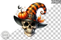 Halloween Skull Sublimation - Clipart PNG Design Product Image 1