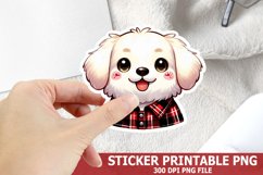 Christmas Dog Sticker| Christmas Sticker PNG Design Product Image 1