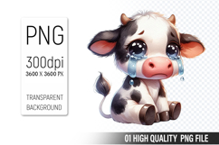Cow Clipart PNG, Farm Animals Clipart, Rustic Farm Art Product Image 1
