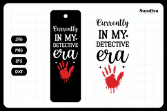 True Crime Bookmark Saying SVG | In My Detective Era Product Image 3