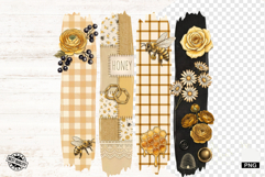 Honey Bees Brushtrokes Clipart Product Image 1