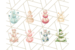 Patterned Snowman Silhouette PNG Clipart Product Image 8
