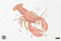 Coastal Glitter Lobster PNG Clipart Product Image 1