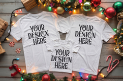 Christmas Family Matching Group Flat Lay Mockup Product Image 1