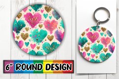 Joyful Circle Car Coaster Design PNG, Heart Product Image 1