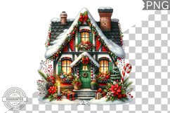 Christmas House Sublimation - Clipart PNG Design Product Image 1