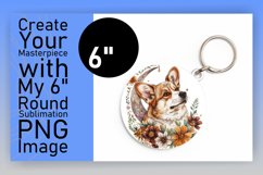 Bold Round Dog Sublimation Keychain Product Image 1