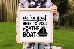 We're Just Here To Rock The Boat SVG, Summer SVG Design Product Image 3