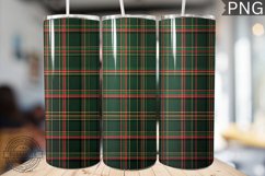 Green Christmas Plaid Tumbler Wrap - High Quality 300 Dpi Product Image 1