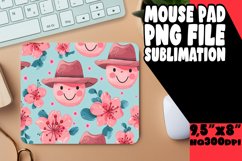 Vintage Smile Pattern Mouse Pad PNG Product Image 1