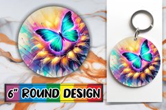 Timeless Sublimation Circle PNG, Butterfly Product Image 1