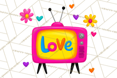 Retro Valentine PNG, Groovy Heart Clipart Product Image 4