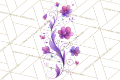 Whimsical Flower Doodle Clipart Cute Sketchy PNG Product Image 4
