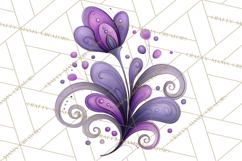 Whimsical Flower Doodle Clipart Cute Sketchy PNG Product Image 2