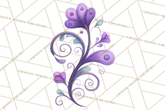 Whimsical Flower Doodle Clipart Cute Sketchy PNG Product Image 3