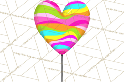 Retro Valentine PNG, Groovy Heart Clipart Product Image 2
