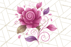 Whimsical Flower Doodle Clipart Cute Sketchy PNG Product Image 4