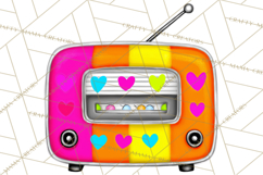 Retro Valentine PNG, Groovy Heart Clipart Product Image 3