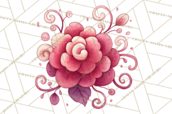 Whimsical Flower Doodle Clipart Cute Sketchy PNG Product Image 5